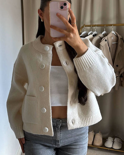 Dickgestrickte Strickjacke Warm & Bequem