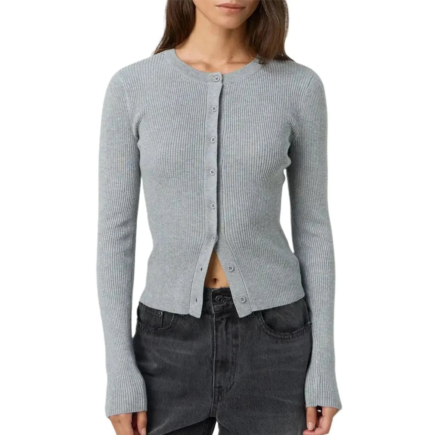 Klassischer Cardigan Kurz Schnitt