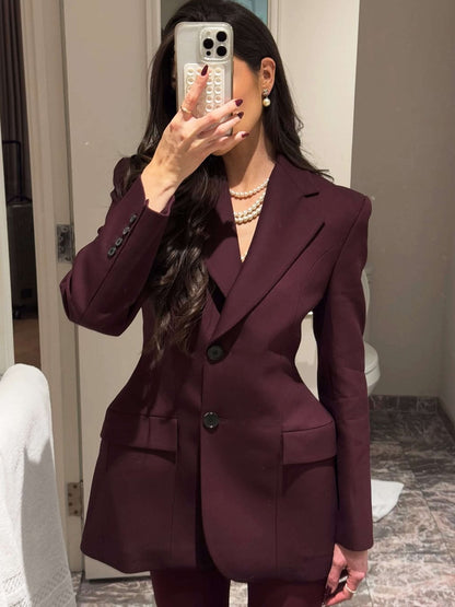 Elegant Women's Long-Sleeve Blazers