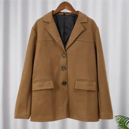 Elegant Leather Jacket Brown