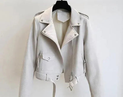 Stylish Women's Leather Jacket Elegant Cut