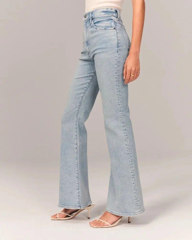 Siena - High-Quality Light Blue Bell Bottom Women's Jeans
