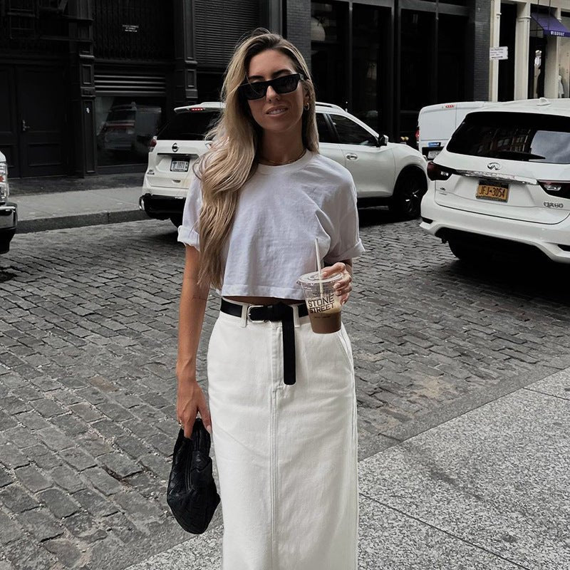 Siena Maxirock Hochtouren Offwhite Elegant - IdealeKleiden