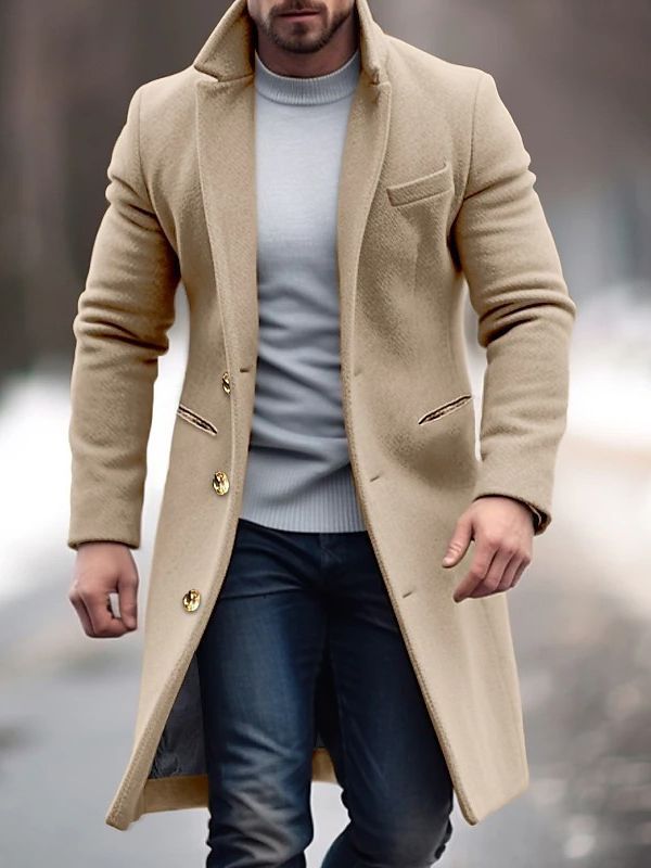 Men's Wool Jacket Warm Autumn Winter