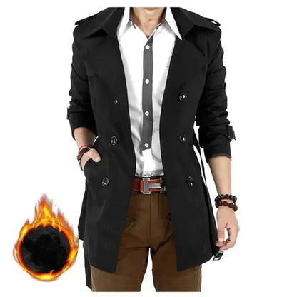 Stylish Men's Slim Fit Trench Coat