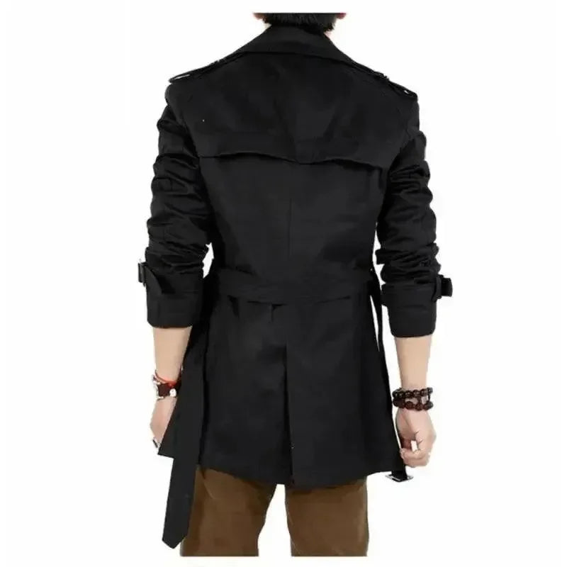 Stilvoller Herren-Trenchcoat Slim Fit - IdealeKleiden