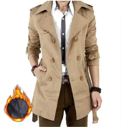 Stylish Men's Slim Fit Trench Coat