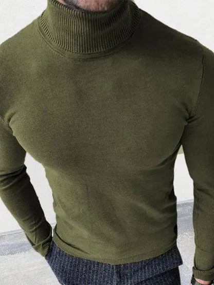 Herren Strickpullover Modern Rollkragen Design - IdealeKleiden