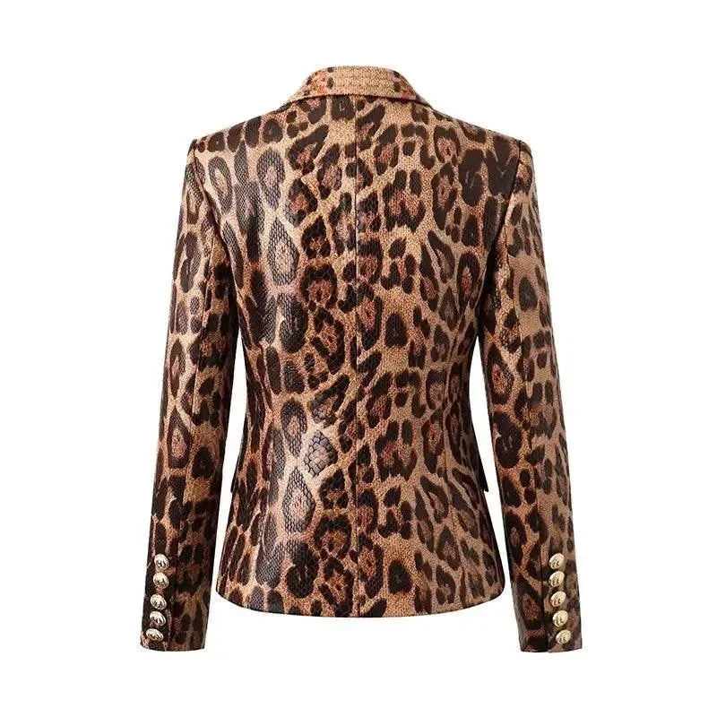 Stylische Damenblazer Slim Fit Bedruckt - IdealeKleiden