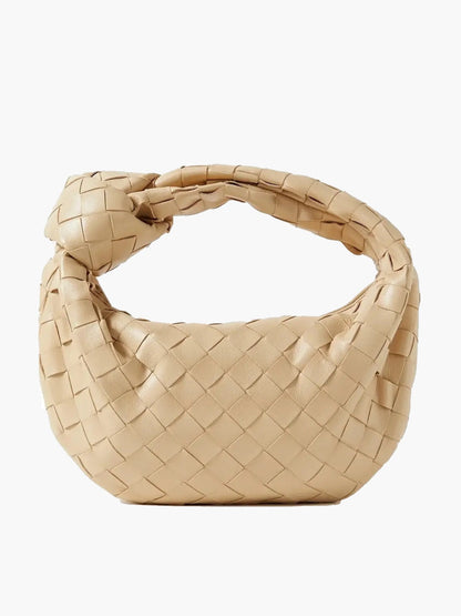 Luxury Handbag Metallic Braided Elegance