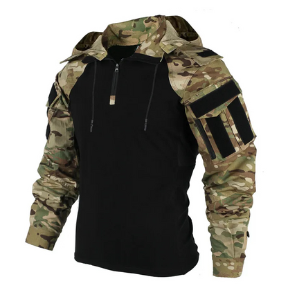 Taktische Outdoor-Jacke Softshell Abnehmbare Ärmel Kapuze - IdealeKleiden