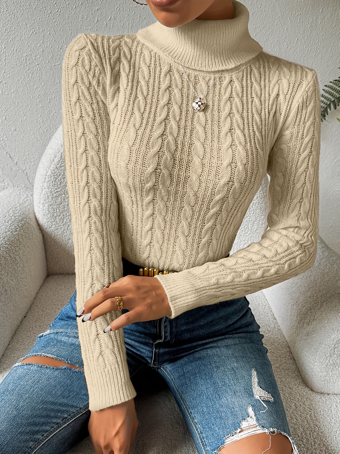 Soft Turtleneck Sweater for Women - High Quality