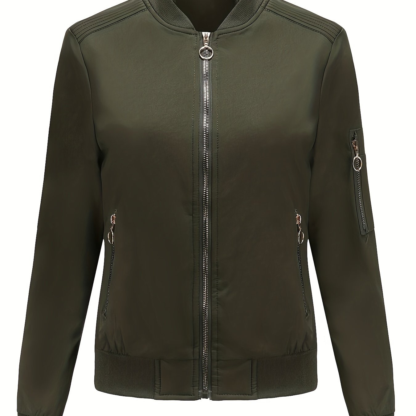 Stylish Bomber Jacket Plain Modern