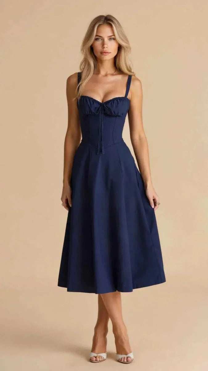 Feminines Korsett Kleid mit Süßer-Herz-Ausschnitt - IdealeKleiden