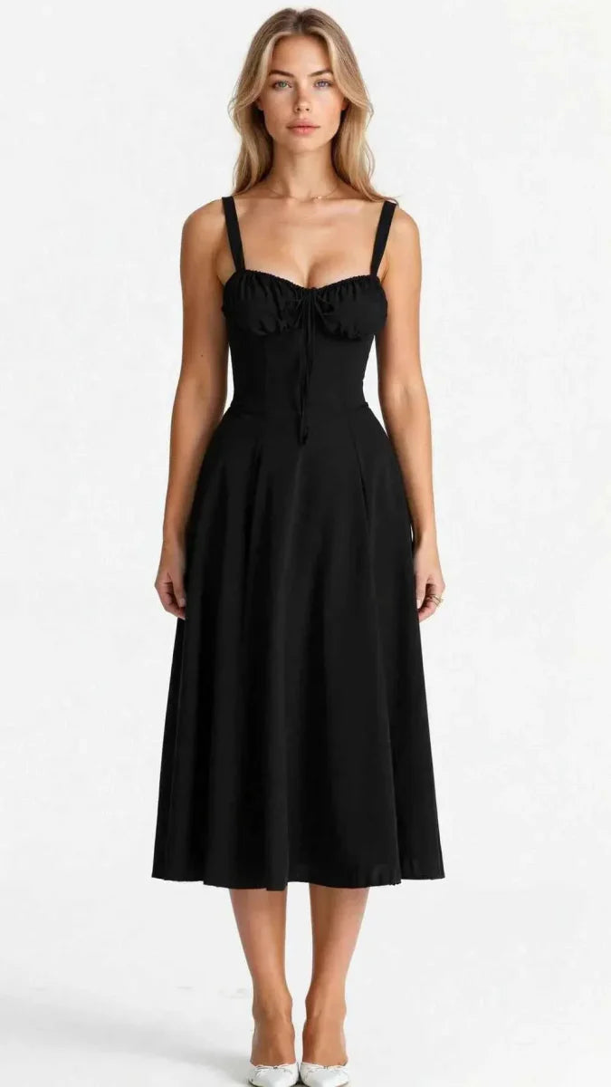 Feminine Corset Dress with Sweetheart Neckline