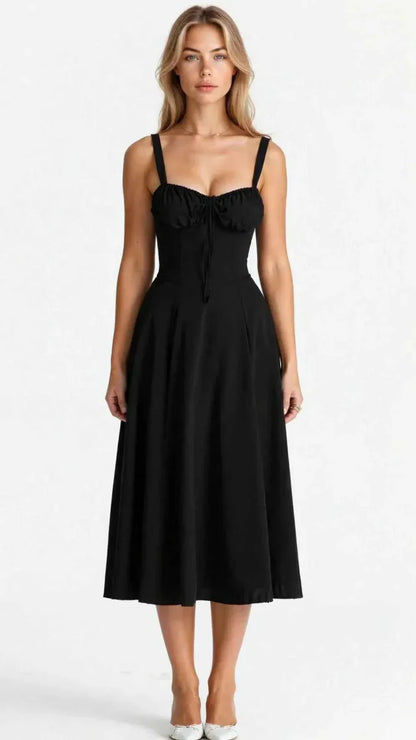 Feminine Corset Dress with Sweetheart Neckline