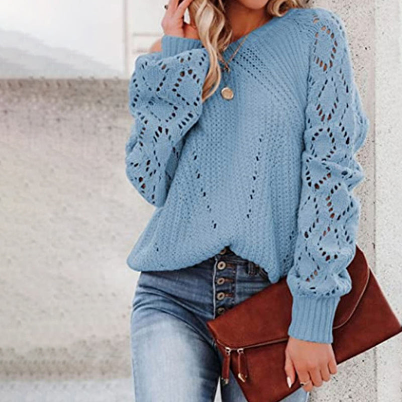 Stylish Sweaters for Women | Elegant Hollow-Knit Sweater