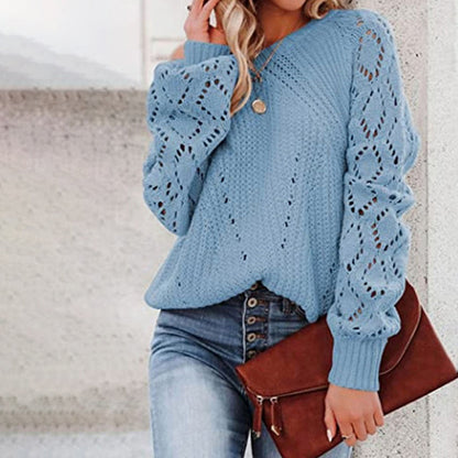 Stylish Sweaters for Women | Elegant Hollow-Knit Sweater