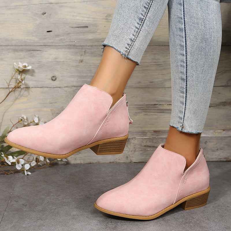 Elegant Women's Ankle Boots Pointed Design