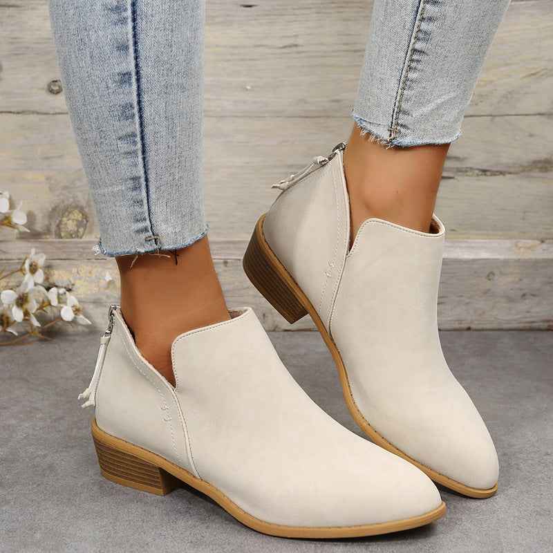 Elegant Women's Ankle Boots Pointed Design