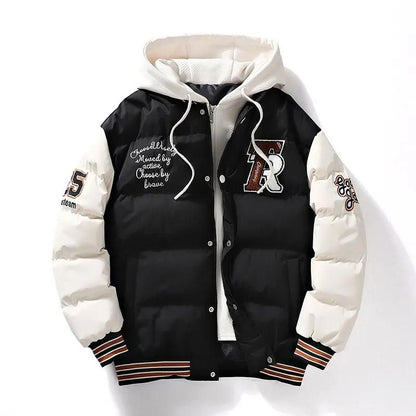 Herren Winterjacke Sportlich Warm Kapuze - IdealeKleiden
