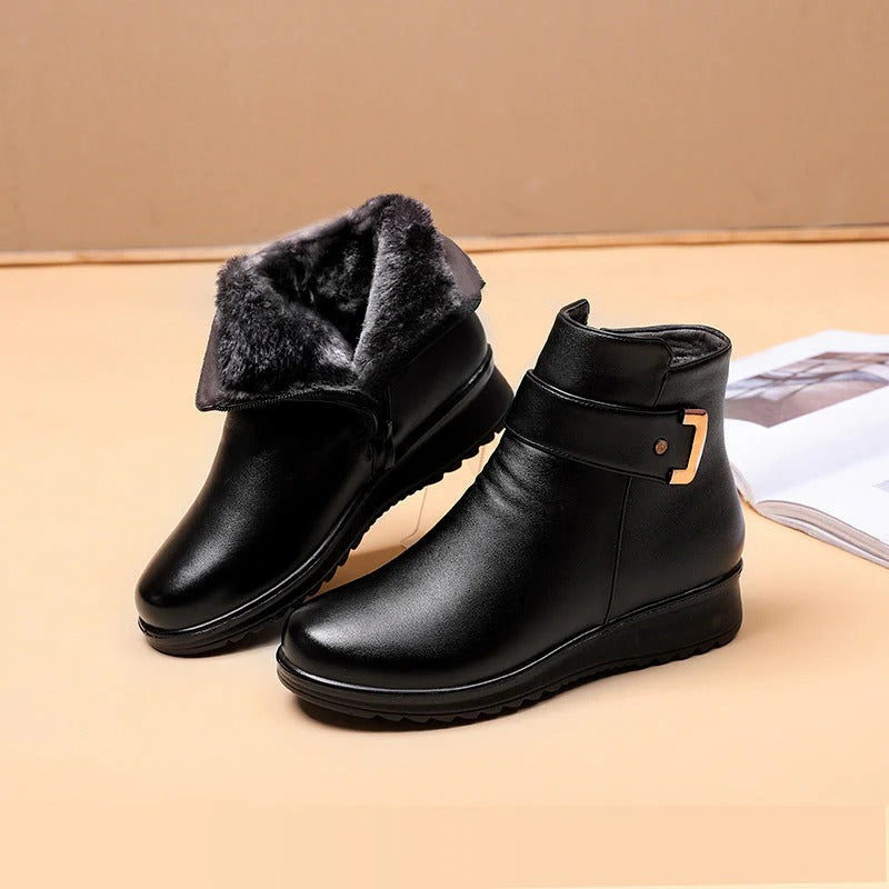 Warm Winter Boots Non-slip PU Leather