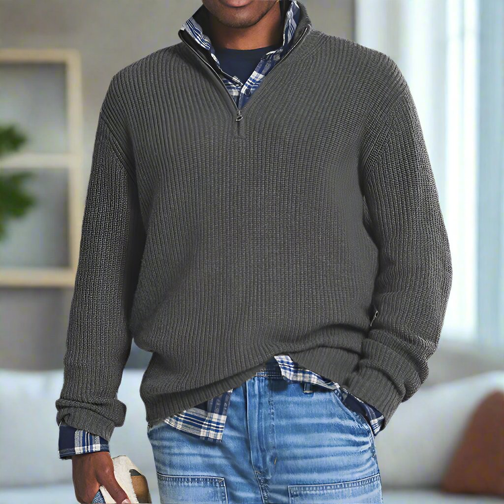 Bequemer Pullover Baumwolle Relaxed Fit - IdealeKleiden