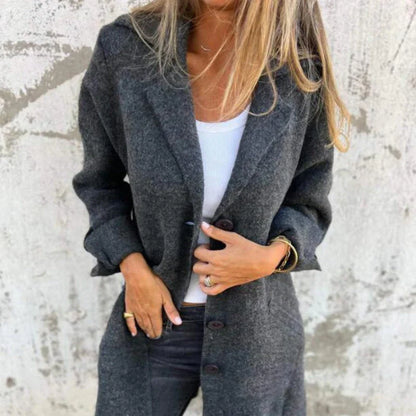 Cozy Mid-length Jacket Elegant Cuffs