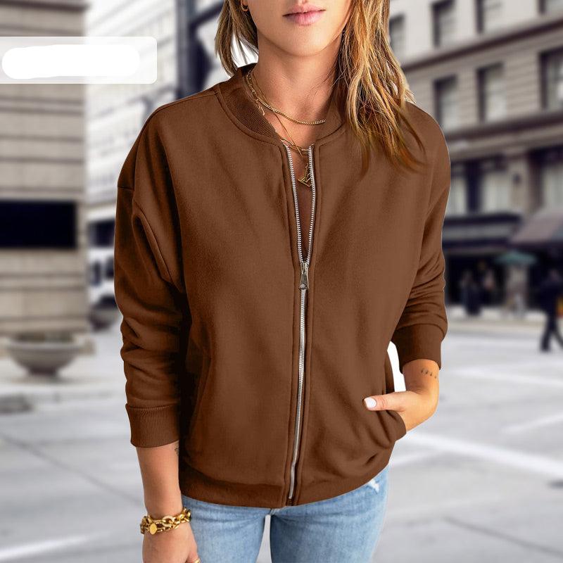 Women's Bomber Jacket Zip Modern Style