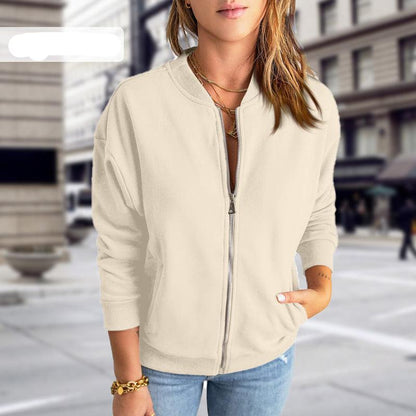 Women's Bomber Jacket Zip Modern Style
