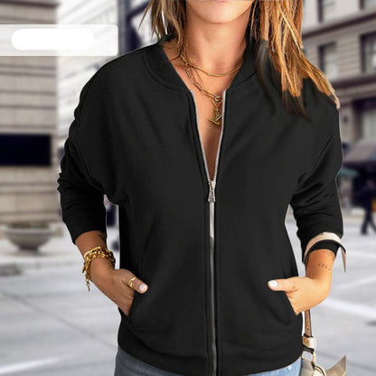 Women's Bomber Jacket Zip Modern Style