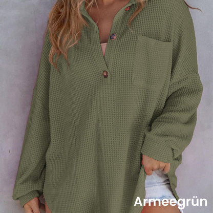 Casual Waffle Knit Top