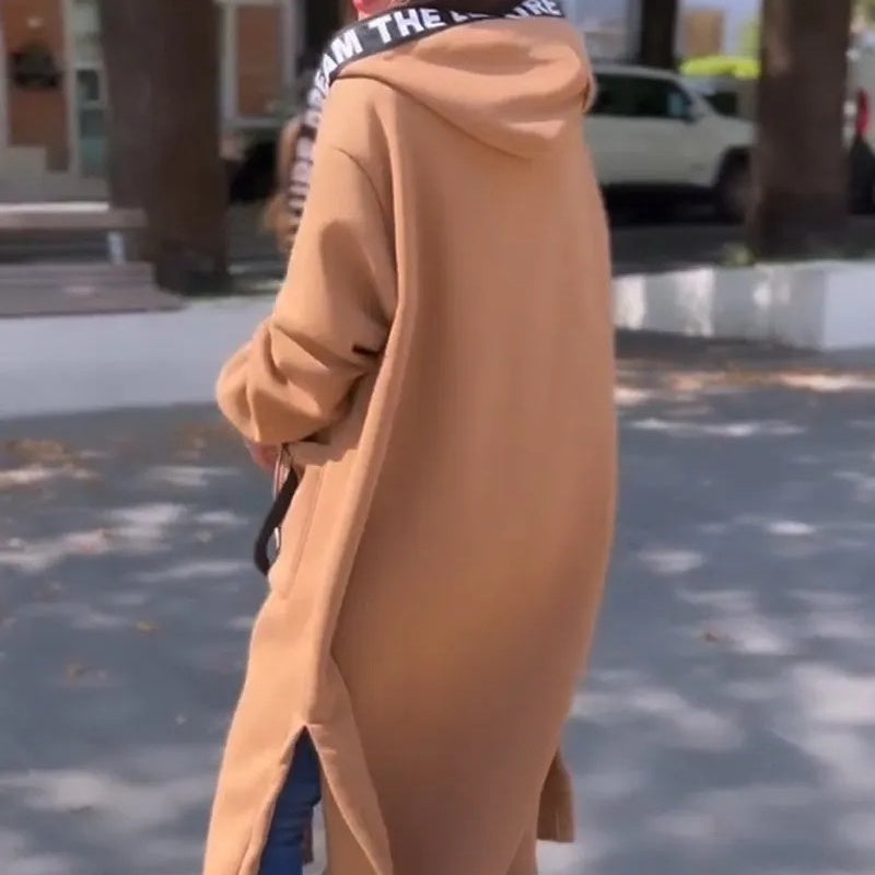 Kuscheliges Sweatshirt Langarm Kapuze - IdealeKleiden