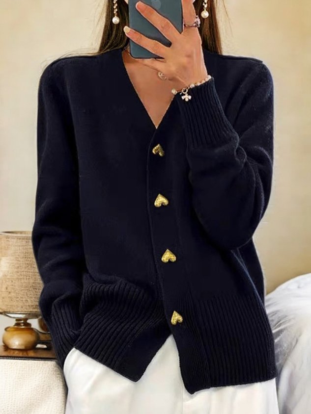 Weicher Cardigan mit Knöpfen Warm & Leicht - IdealeKleiden