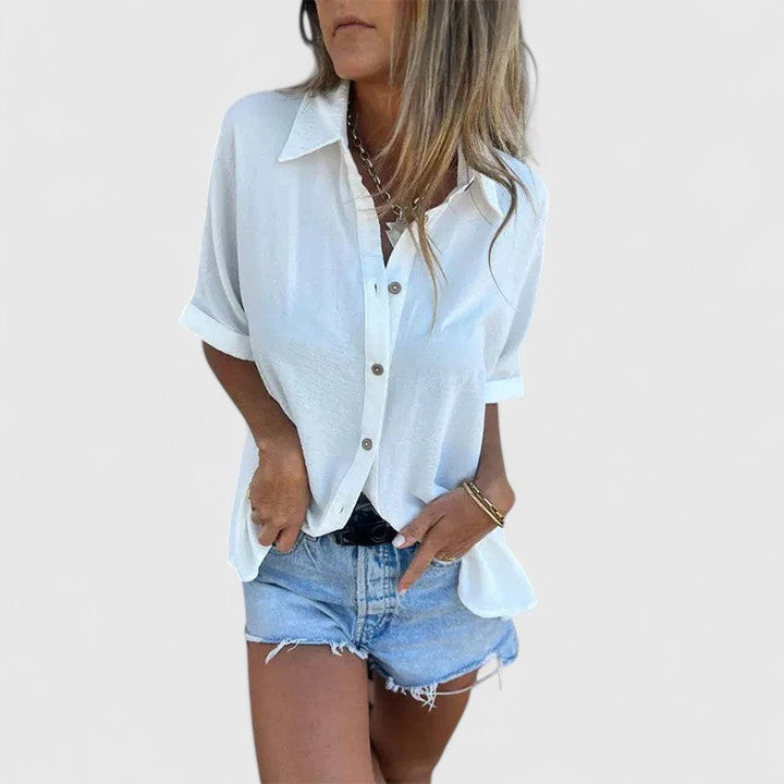 Women's Blouse Lightweight Summer Short Sleeve