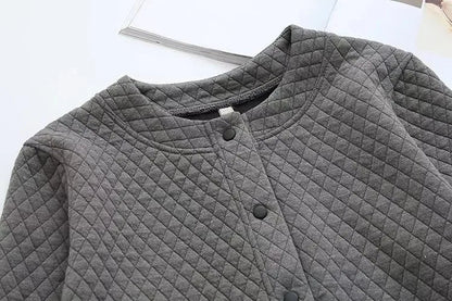 Übergröße Strickjacke Frühjahr Karomuster - IdealeKleiden