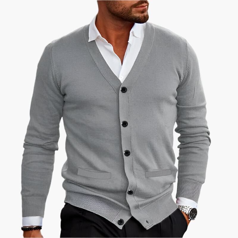 Stylish Cardigan V-neck Elegance