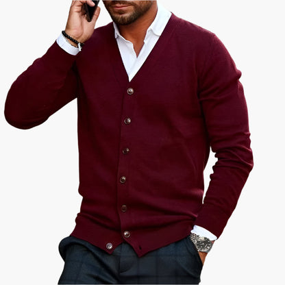Stylische Strickjacke V-Ausschnitt Eleganz - IdealeKleiden
