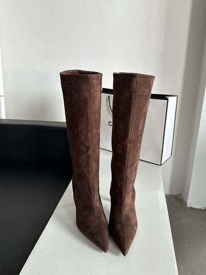 Women's Boots Suede Look Elegant