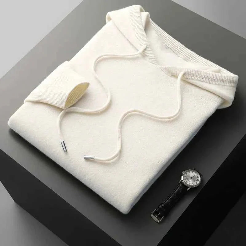 Men's Warm Hooded Knitted Sweater