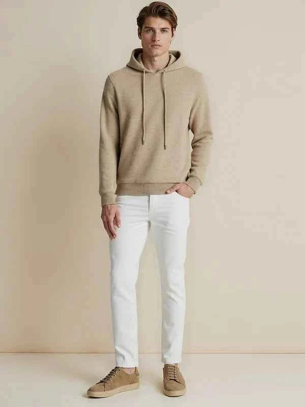 Herren Strickpullover Warm Kapuze - IdealeKleiden