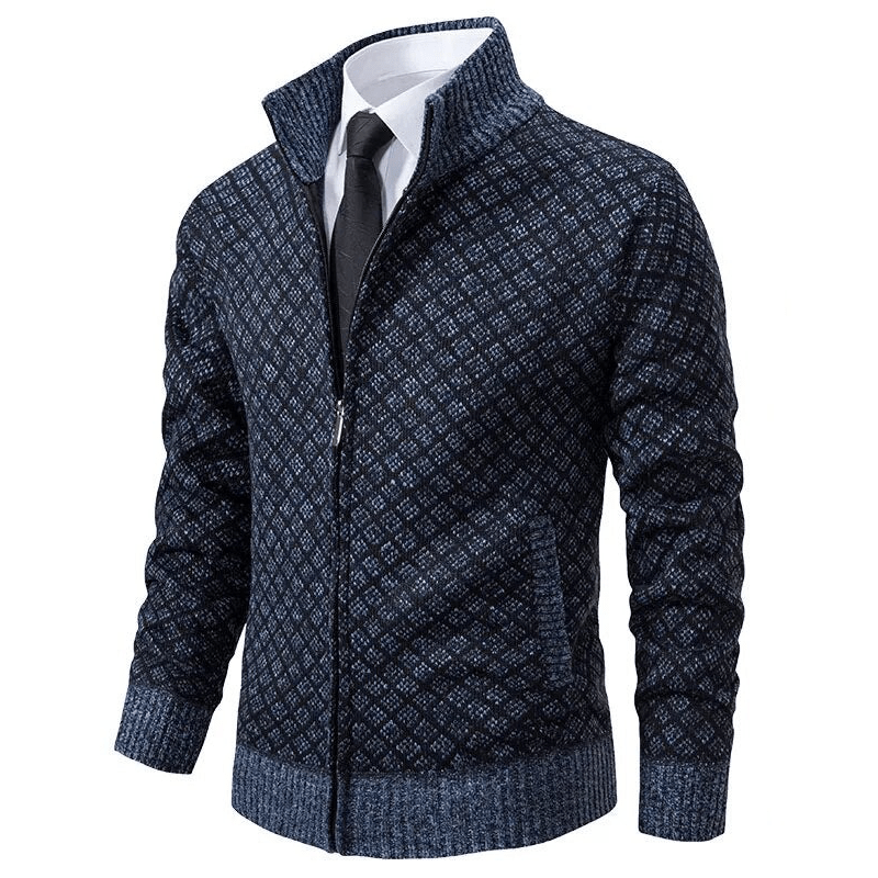 Cardigan Diamond Pattern Elegant