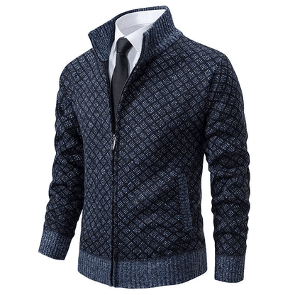 Cardigan Diamond Pattern Elegant