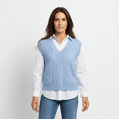 Women's Knitted Vest V-Neck Elegant