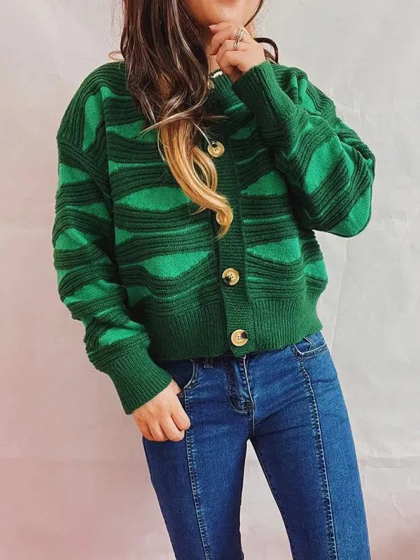 Stylish Women's Clothing | Round Neck Short Cardigan