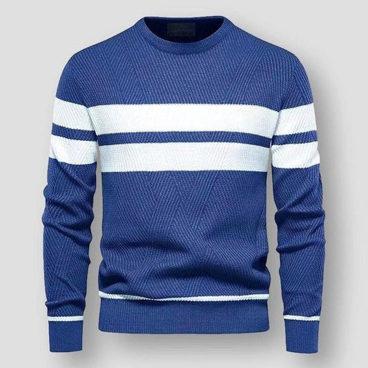 Stylischer Herren Pullover Streifen Design - IdealeKleiden