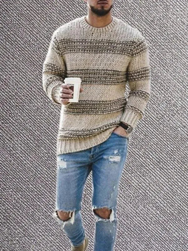 Men's Round Neck Jumper Modern