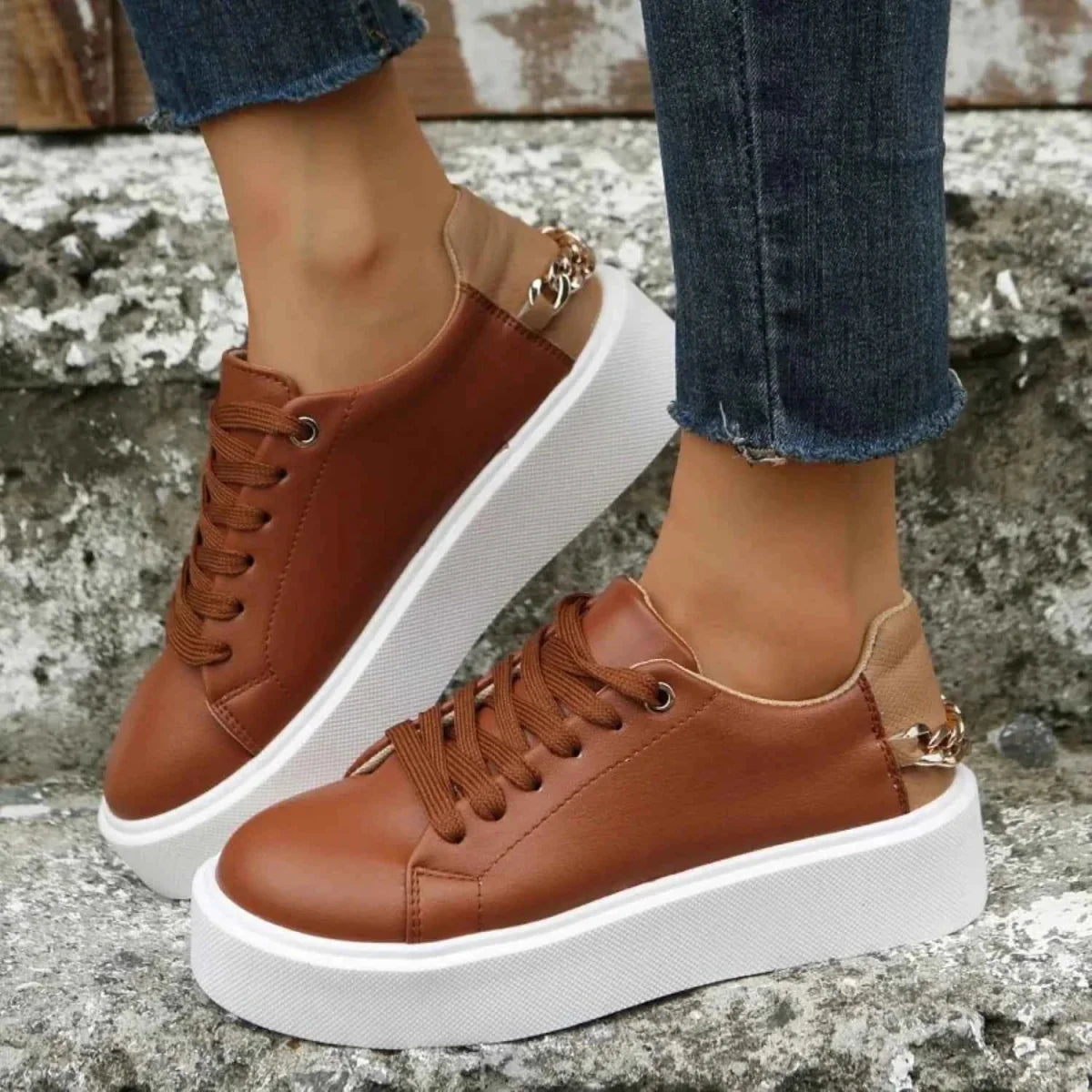 Modische Frauen Sneaker Sportlich - IdealeKleiden