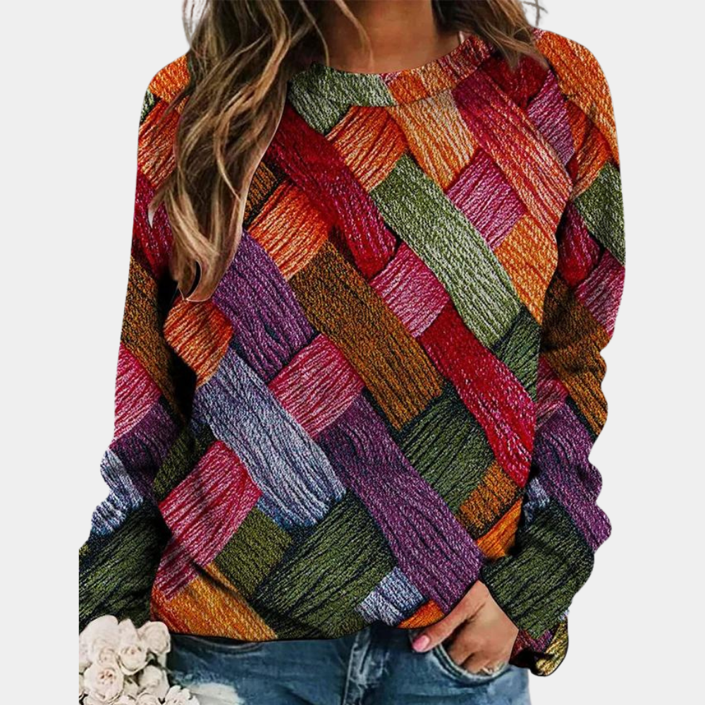 Colorful Women's Sweater Modern Style
