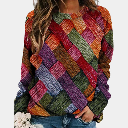 Colorful Women's Sweater Modern Style